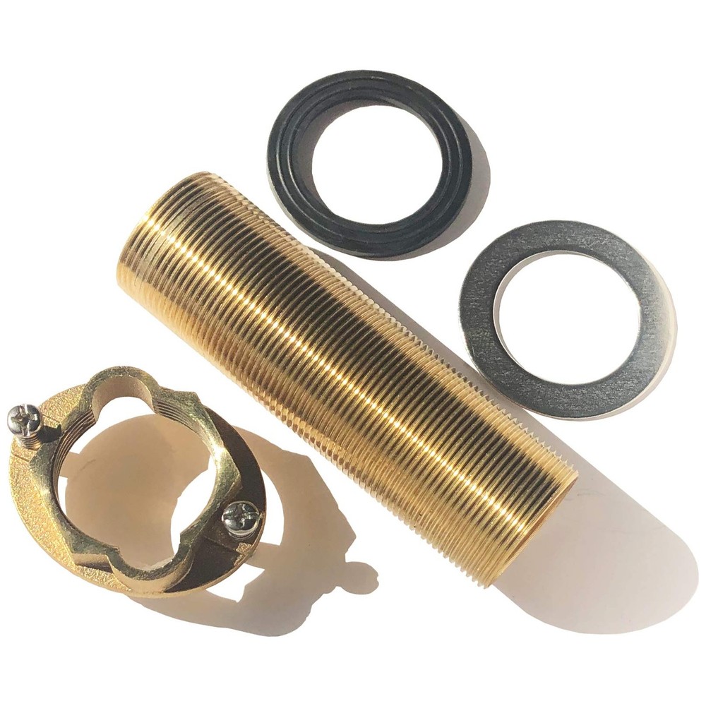 MISSMIN 4 Inch Faucet Mount extension shank for Thick countertop deck Brass