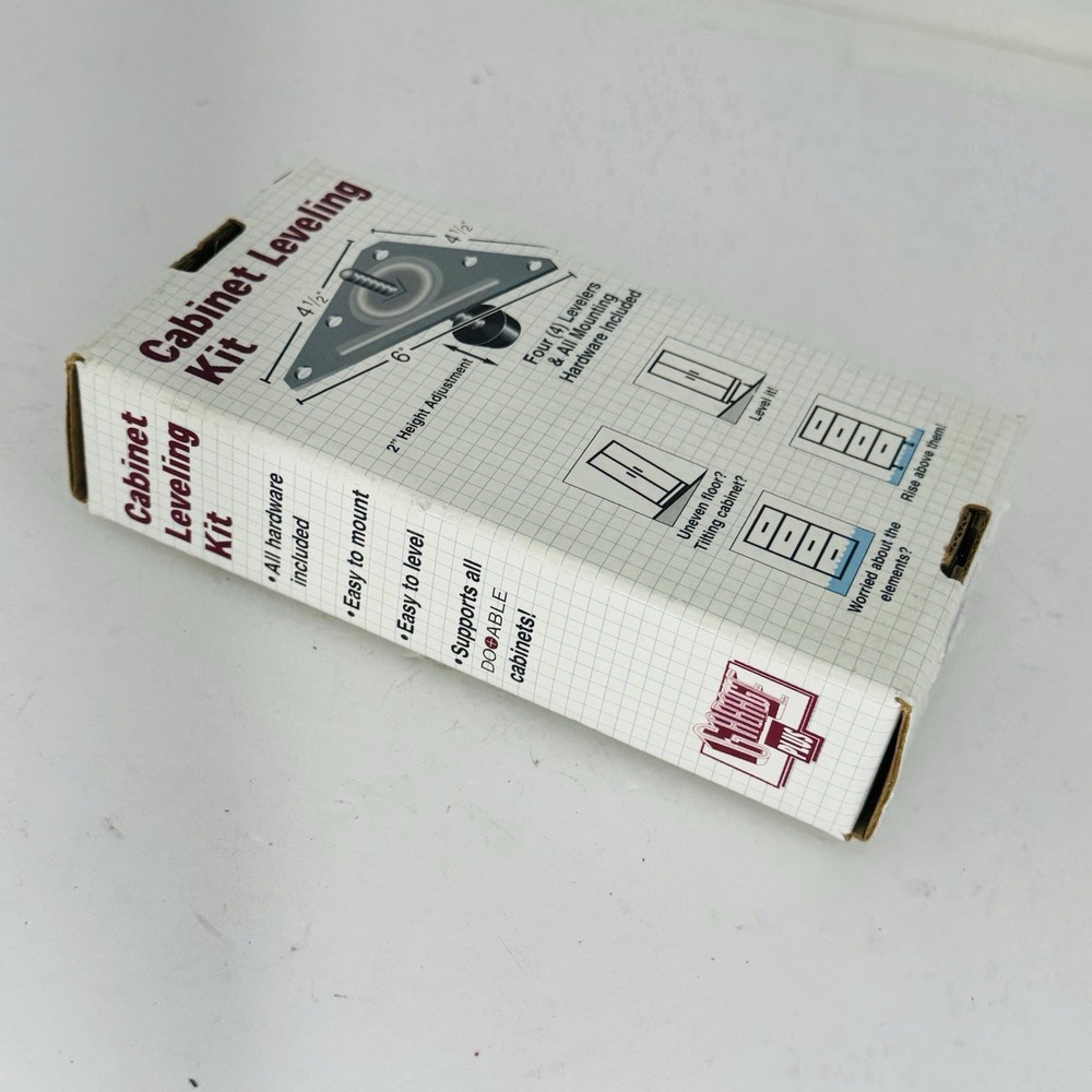 Cabinet Leveling Kit Large Cabinets Includes 4 Triangular Plates 2” Adjustment