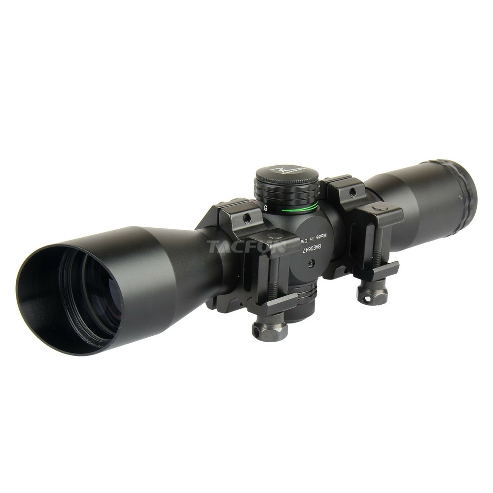 4X32 Crossbow Compact Multi Range Reticle Scope Red Green /W Rings