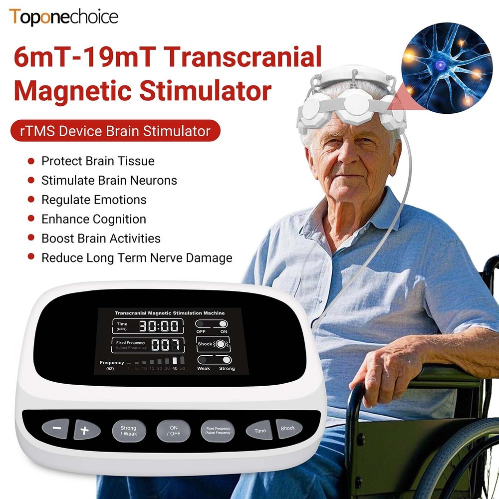 Non-Invasive Transcranial Stimulator 8 frequency modes for Depression Home Use