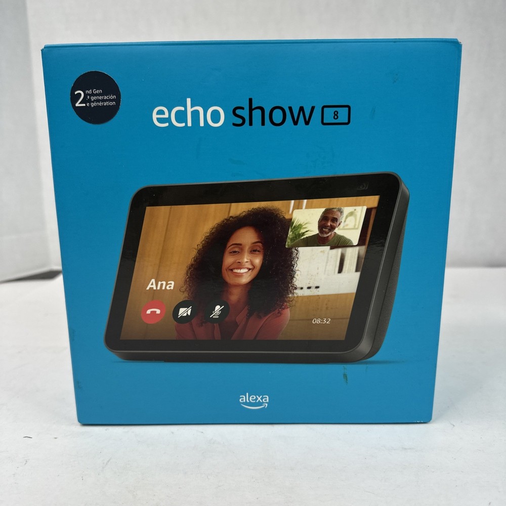 Amazon Echo Show 8 (2nd Gen) Smart Display Speaker - Charcoal NEW OPEN BOX