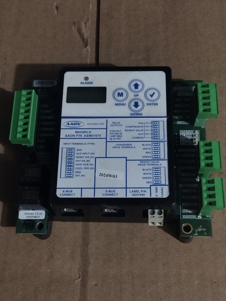 AAON MHGRV-X AOON P/N: ASM01670 Controller