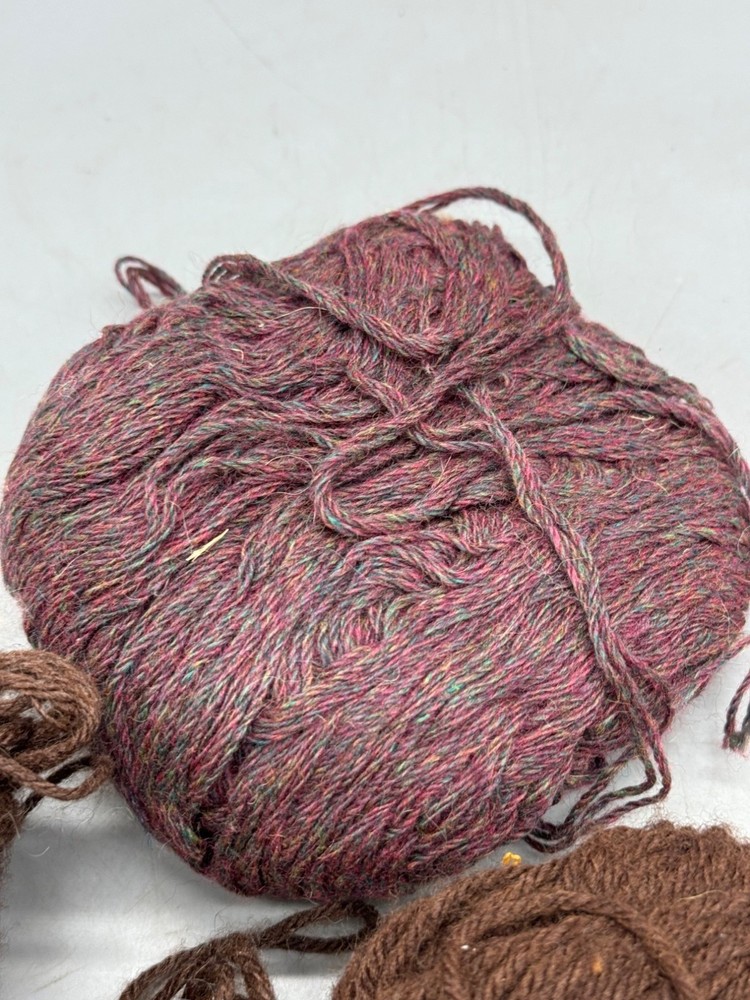 Mixed Brown & Multicolor Yarn Bundle unbranded