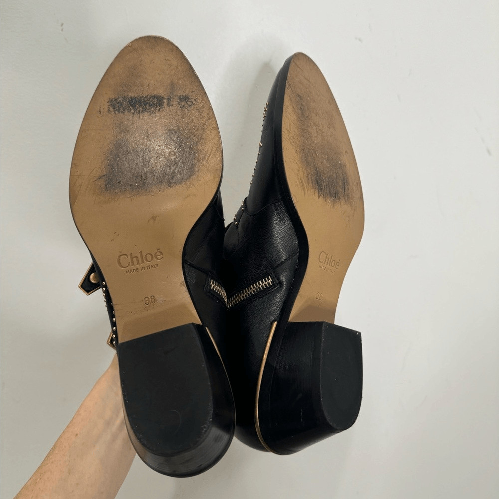 Chloe Susanna leather studded western booties