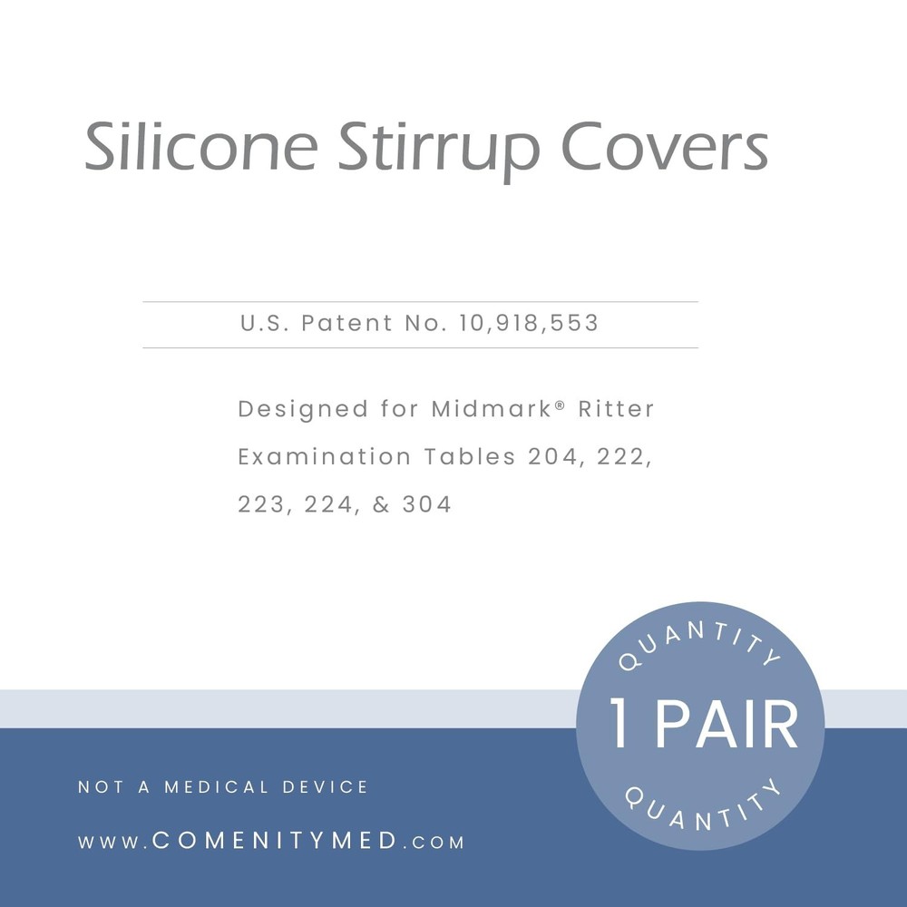 Exam Table Stirrup Covers - Silicone Stirrup Covers - Silicone Stirrup Pads (...