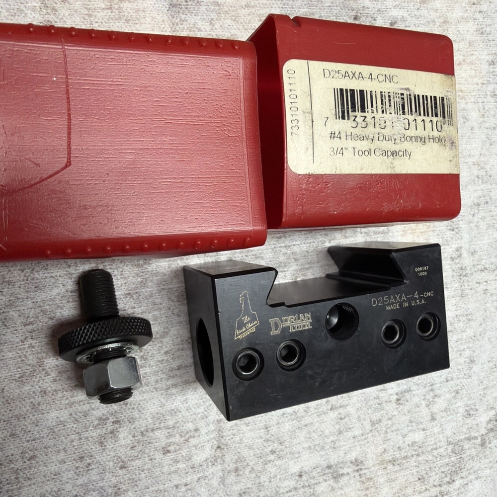 Dorian D25AXA-4-CNC Quick Change 3/4” Tool Capacity Boring Bar Tool Post Holder.