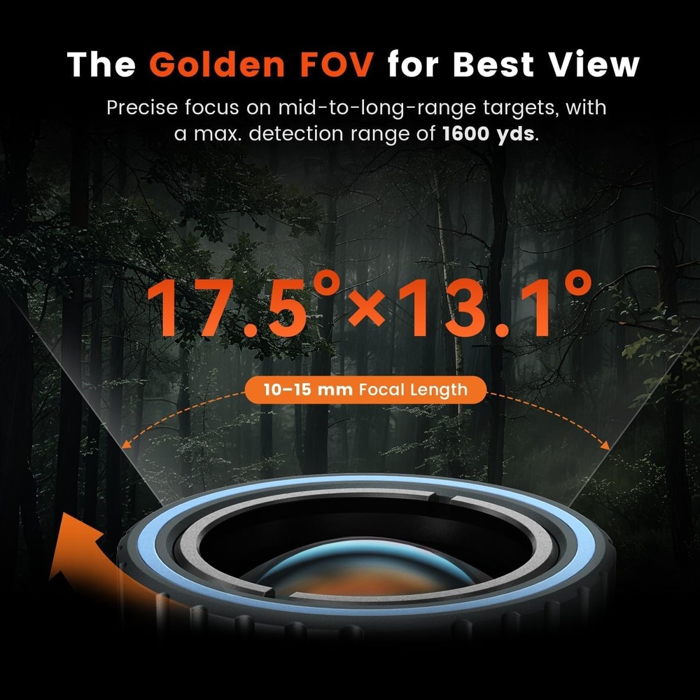 Thermal Monocular Infrared Camera 512x384 Night Vision Long-Range Scope