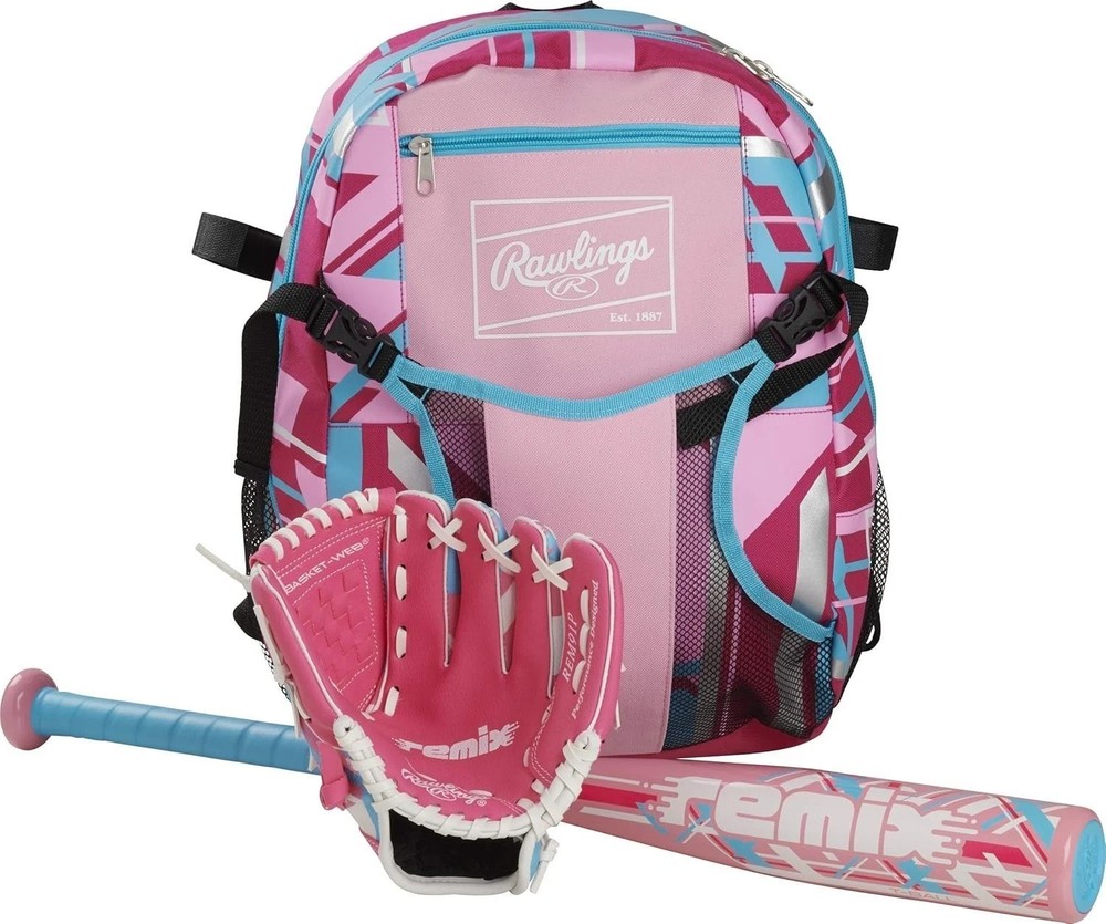 Stylish Pink Backpack for Youth Baseball & Softball