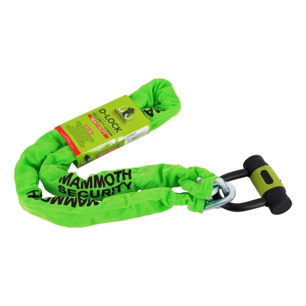 Mammoth 10mm x 1.5m Square Chain D-Lock Motorcycle