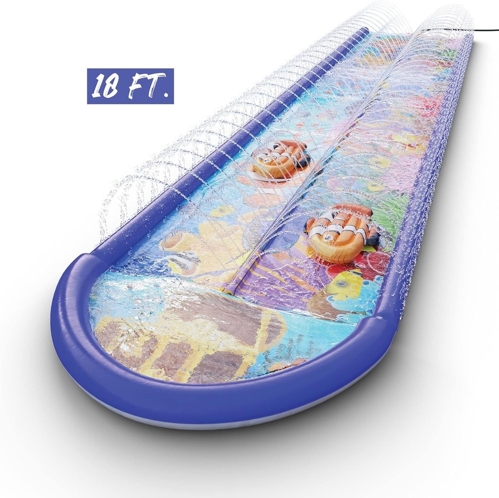 Water Fun Inflatable Body Boards Slip Slide 18ft