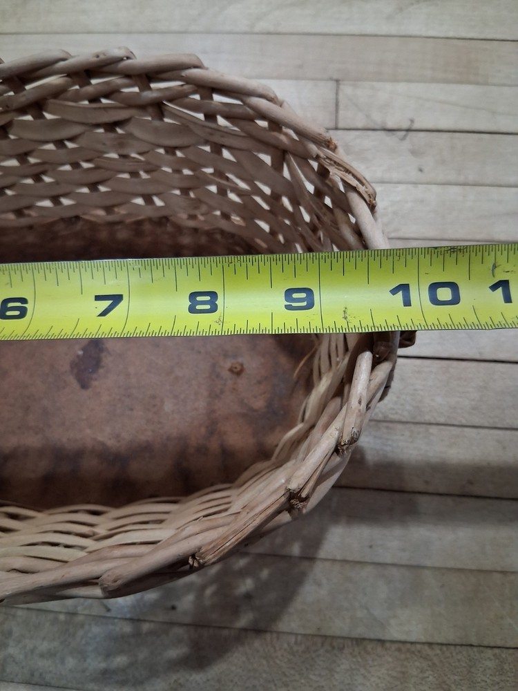 Woven Willow Oval Serving Basket with Wrapped Handles