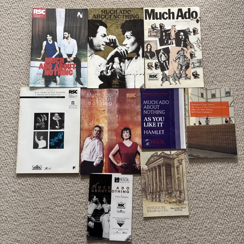 Collection 8 Vintage RSC Much ado About Nothing Theatre Programmes