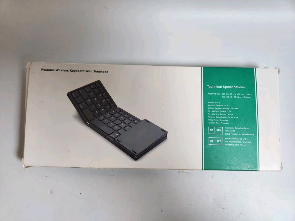 NEW Foldable Bluetooth Keyboard with Touchpad Wireless OS Android Windows Mac