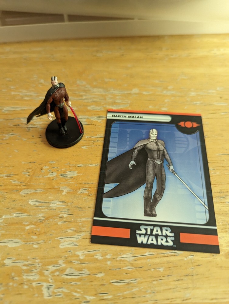 Darth Malak - WotC Star Wars Miniatures - Stat Card Included
