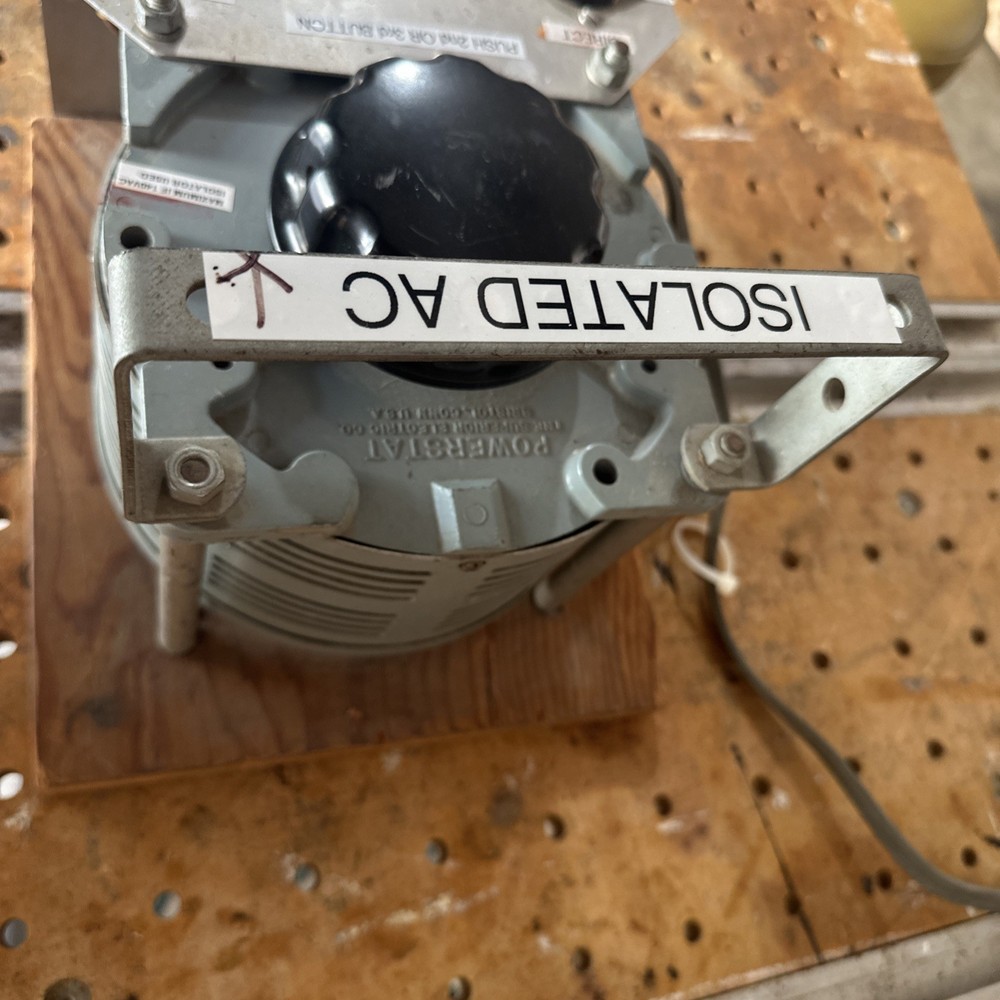 Powerstat 136 Variable Transformer With Isolated Ac