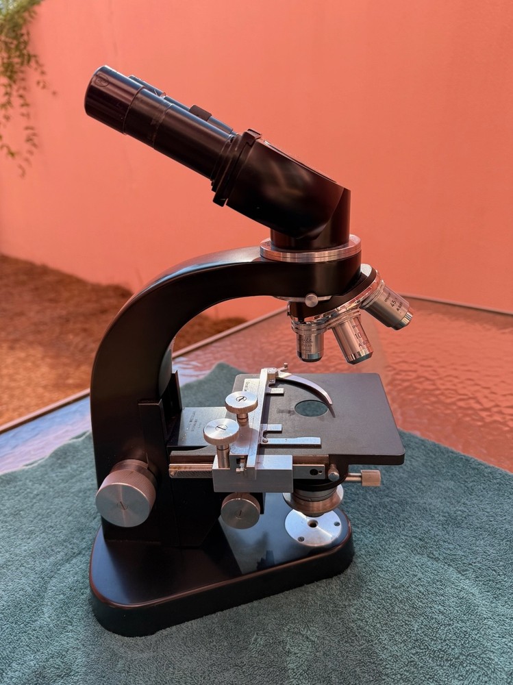 E Leitz Wetzlar Vintage Binocular Microscope - Four Objectives - Germany