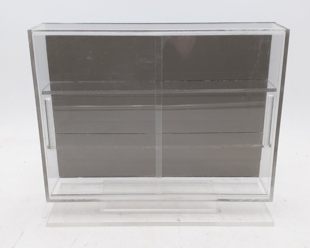 Generic HO, N, & Z Scale Multi-Level Display Case w/ Darkened Backing EX