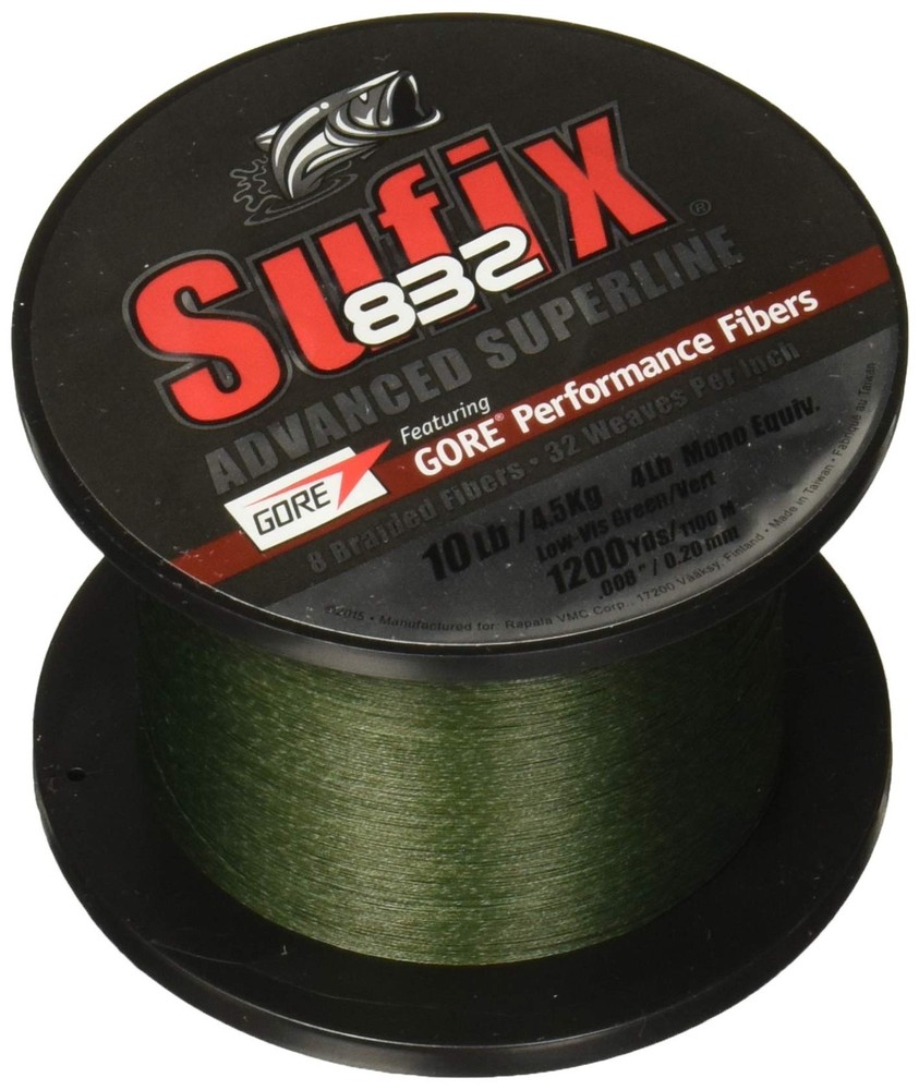 Sufix 832 Braid Line-1200 Yards (Green, 20-Pound)
