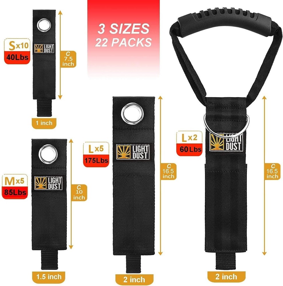 22PCS Heavy-Duty Storage Straps - Ultimate Garage Organization Solution