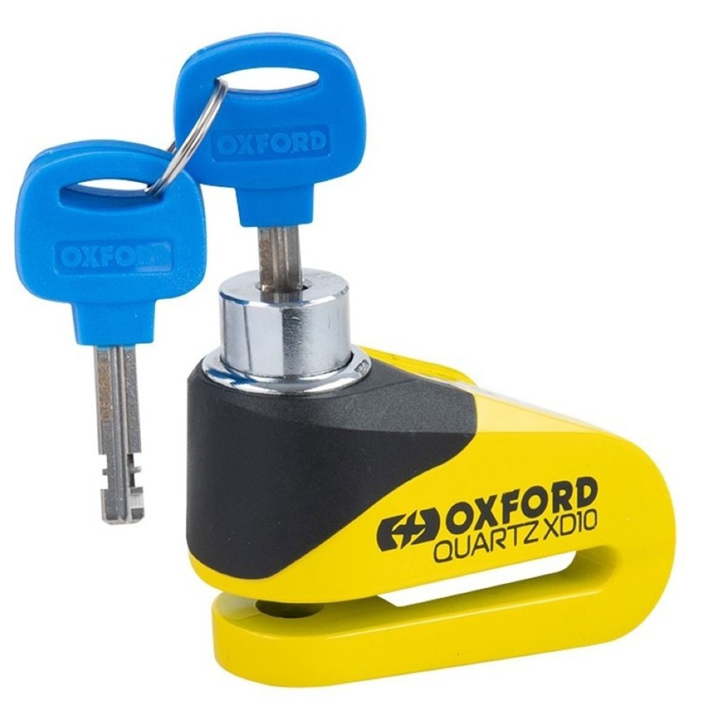 Oxford Quartz XD10 Disc Lock Yellow/Black Motorcycle Security Device