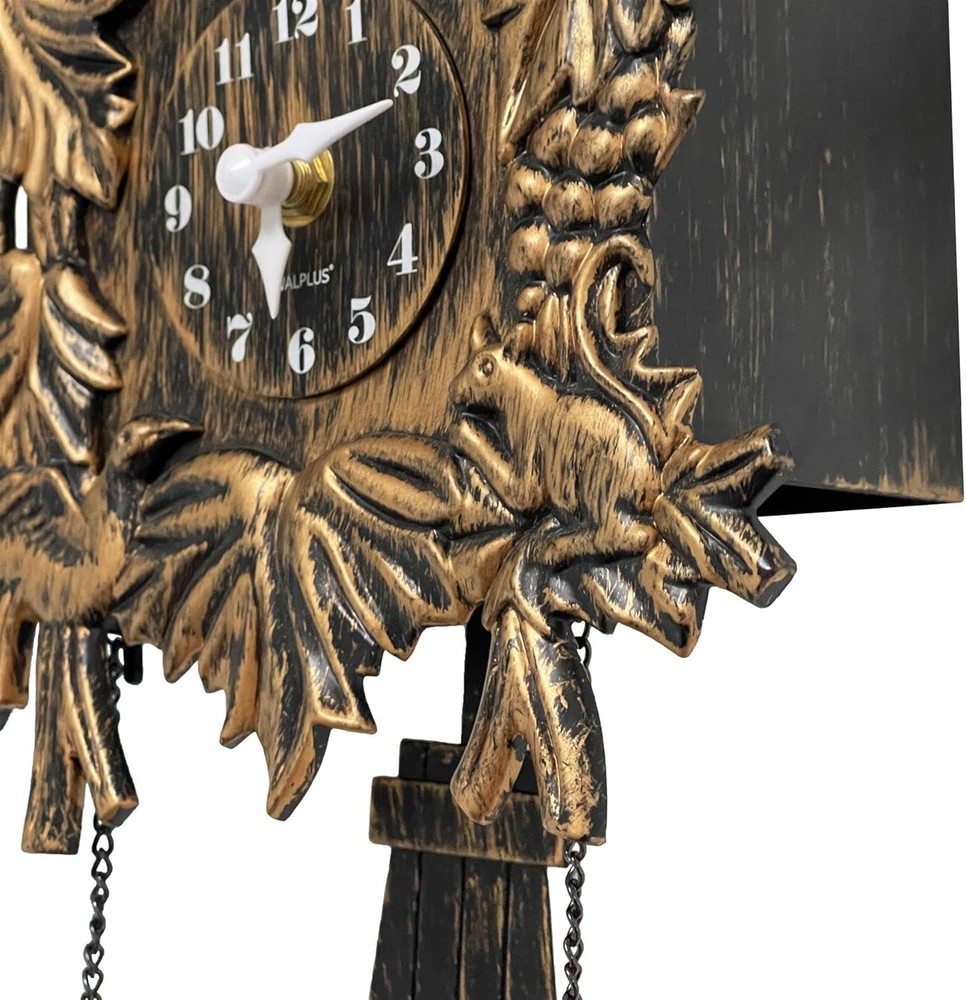 Chiming Cookoo Clock Brown Vintage Bird Flapping Cuckoo Clocks Volume Adjustable