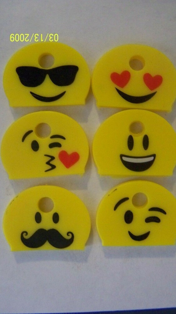 Emoji house key covers 6pk
