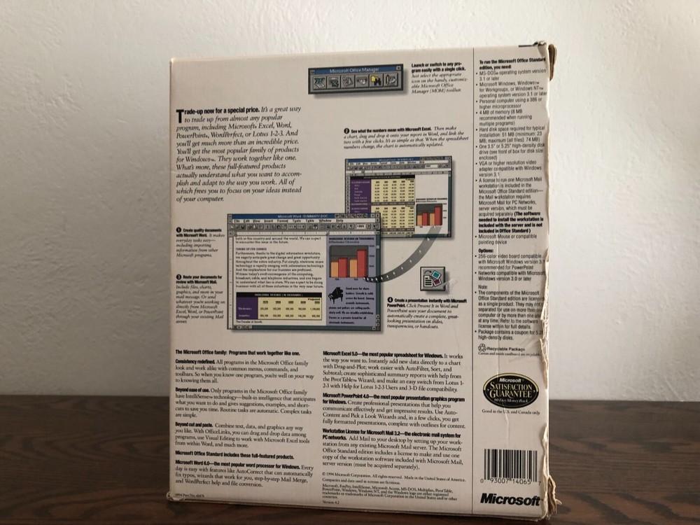 1994 Microsoft Office Standard Edition v. 4.2