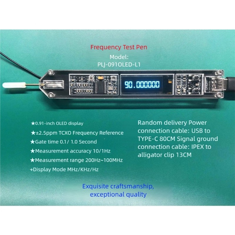 Signal Tester Accurate Gate Timing Algorithm 0.91Inch Digital Display USB