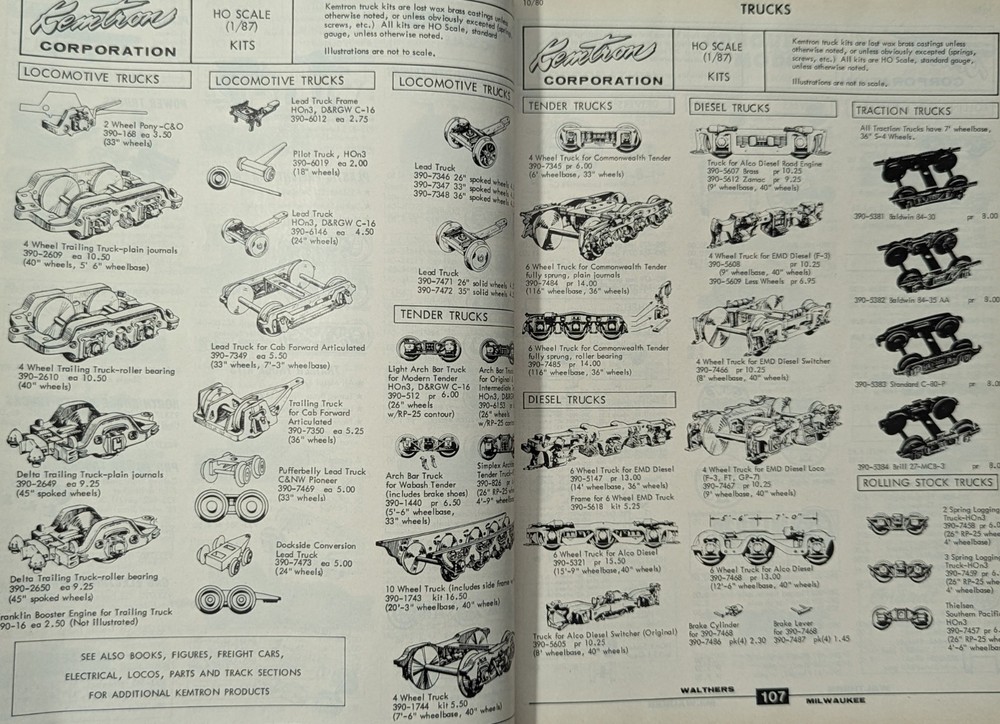 ***VINTAGE 1981 WALTHER'S HO SCALE MODEL TRAIN CATALOG & REFERENCE MANUAL***