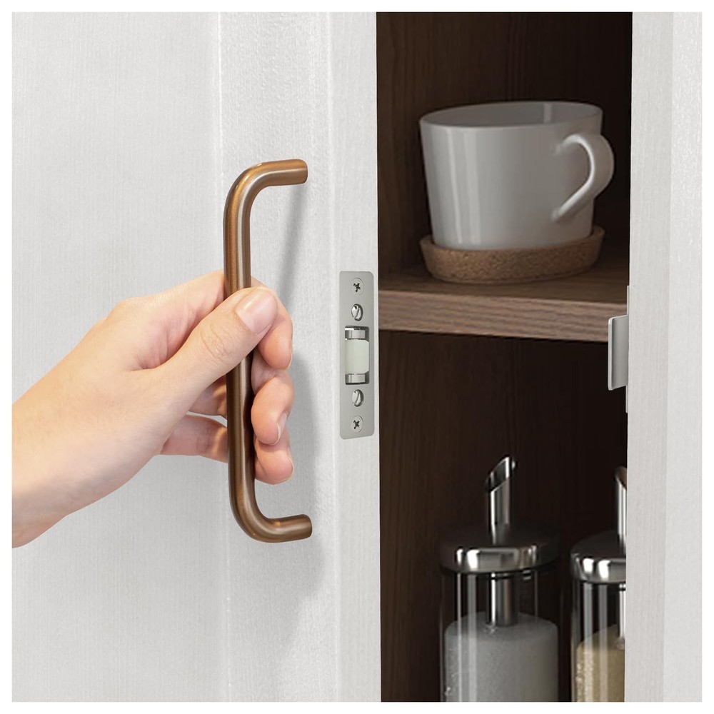 Heavy Duty Adjustable Solid Brass Roller Catch T Strike Satin Nickel Hardware