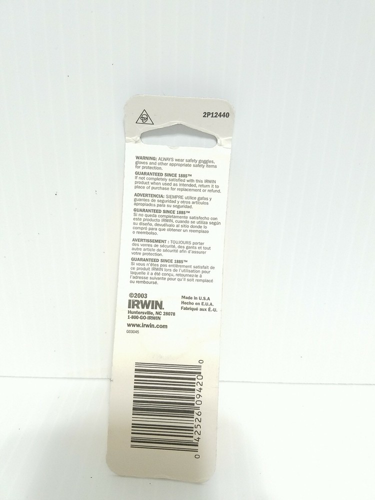 IRWIN 9420 1" Hex Die 1/4" - 20 Thread NC