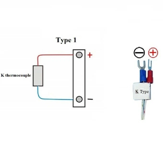 Waterproof K Type Thermocouple Temperature Sensor Probe For PID Controller Two