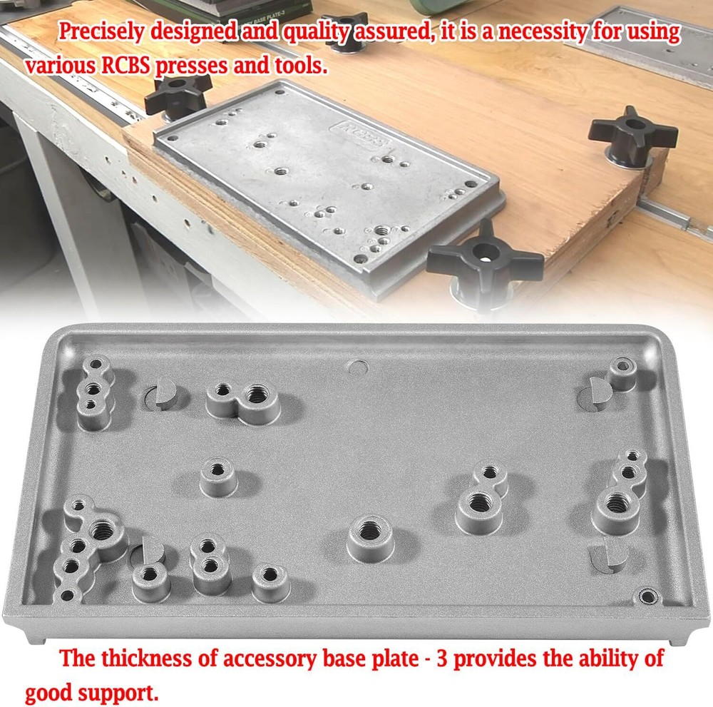 Accessory Base Plate-3 Grey For RCBS Presses and Tools, Replacement for 9282