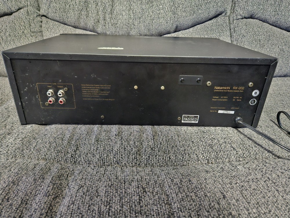 Nakamichi RX-202 Unidirectional 2 Head Auto Reverse Cassette Deck. SERVICED!