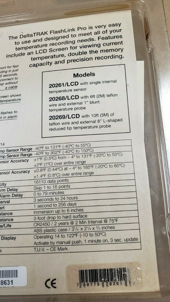 DeltaTrak 20261 FlashLink Pro Data Logger