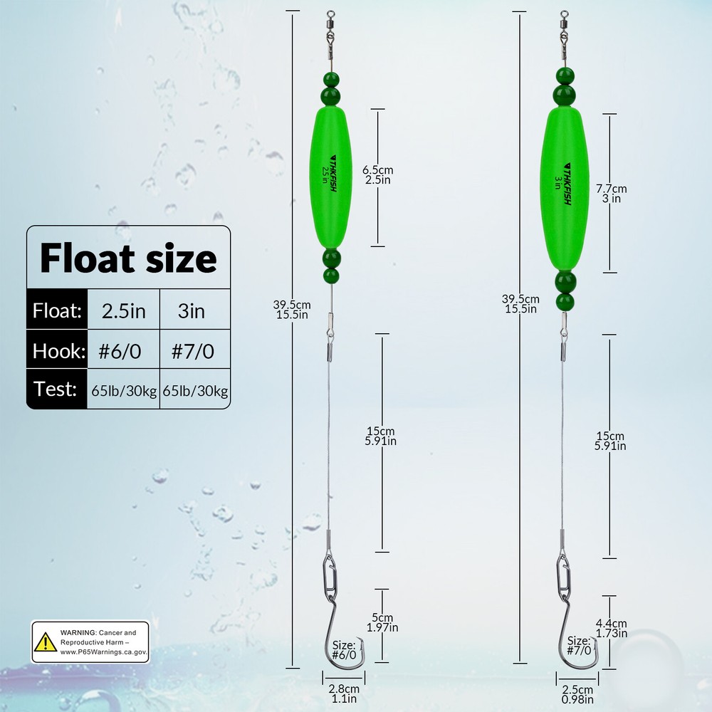 Catfish Float Rigs,Catfish Rattling Line Float for Santee Rig with Double Hooks