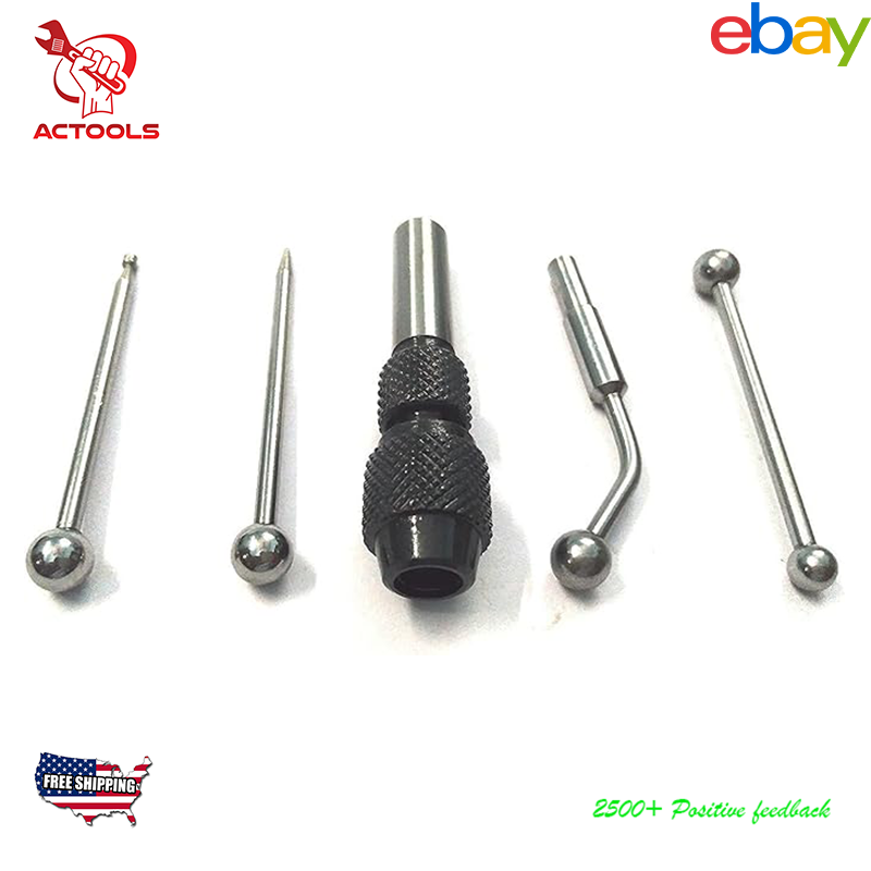 Wiggler & Center Finder Set Work Edge Finding Run out concentrical Align 5 Pcs