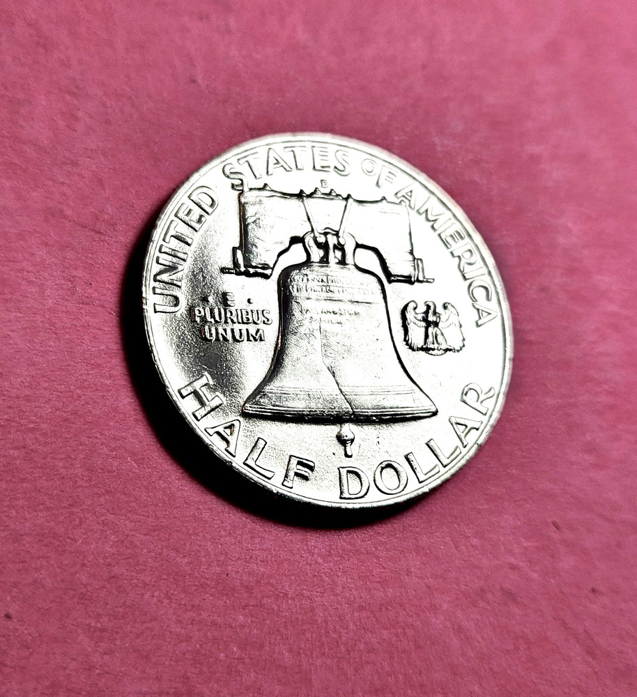 1958 D Uncirculated Franklin Half Dollar 90% Silver