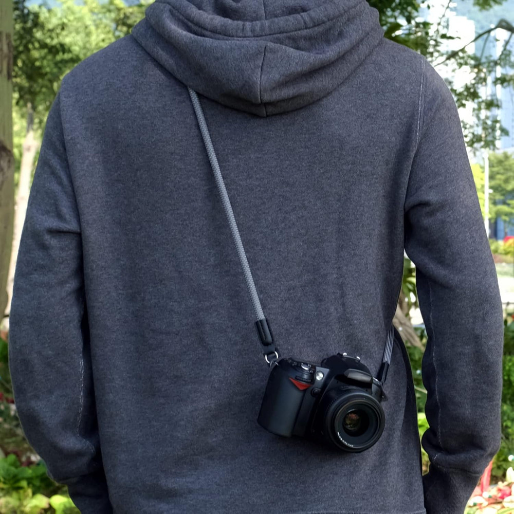 Camera Strap,Climbing Rope Camera Strap for Round Hole Interface DSLR SLR Gray