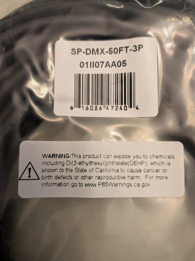 DMX Lighting Cable 3-Pin - 50 ft