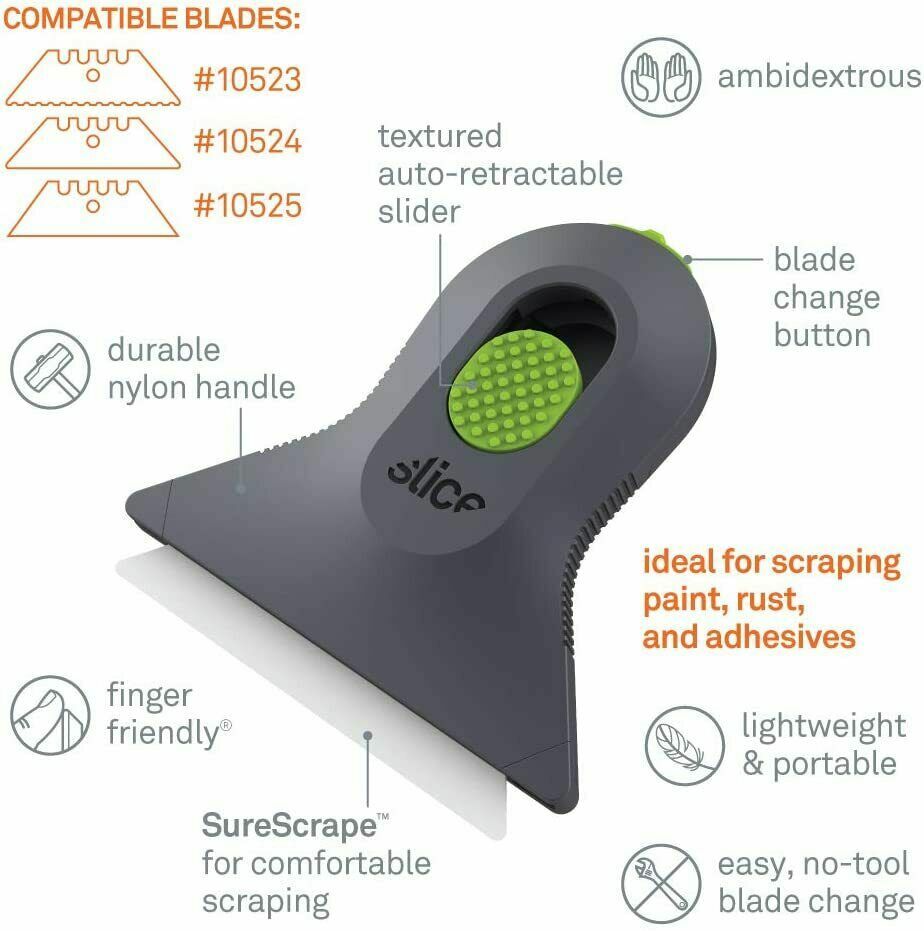 Slice® Mini Utility Scraper Auto-Retractable Ceramic Blade