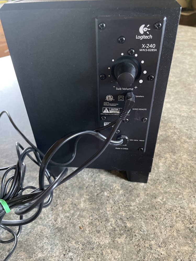 Logitech X -240 Computer 4 Piece Speaker System with Subwoofer Tested