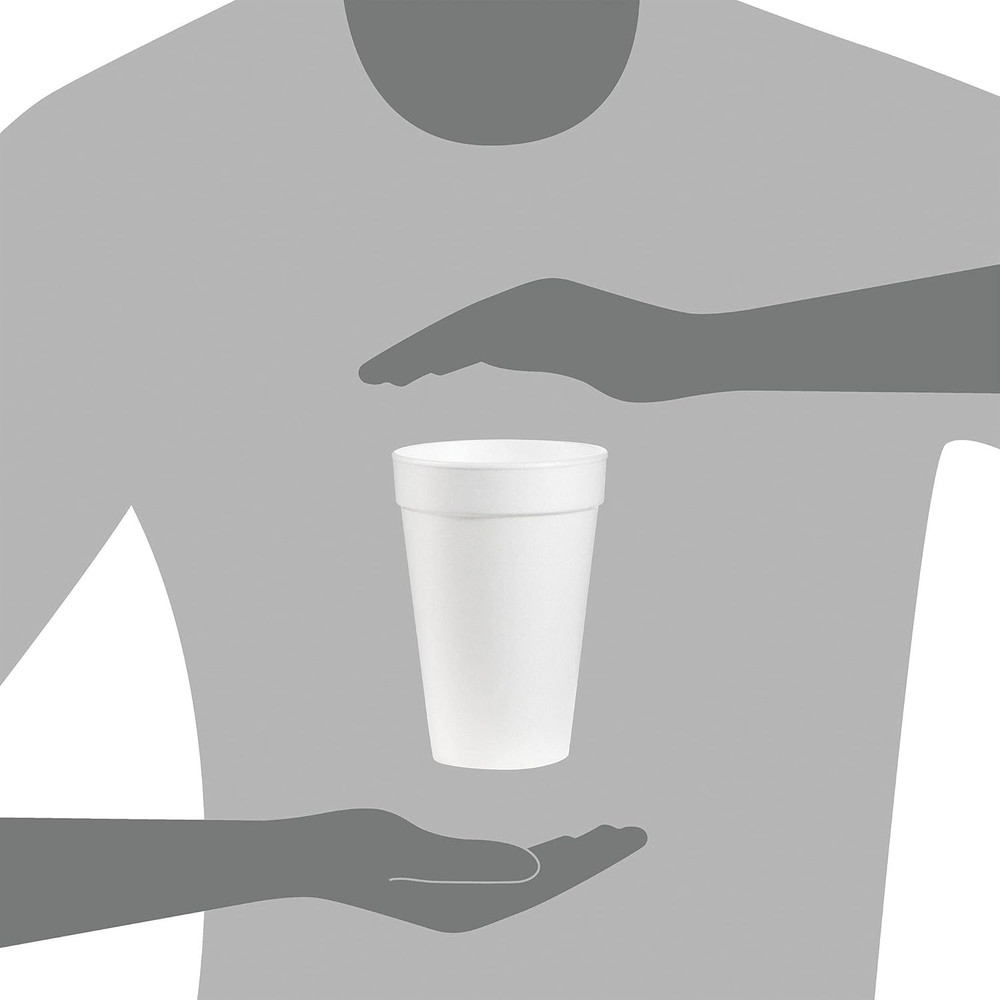 White Foam Cups 16 Oz 25 Cups