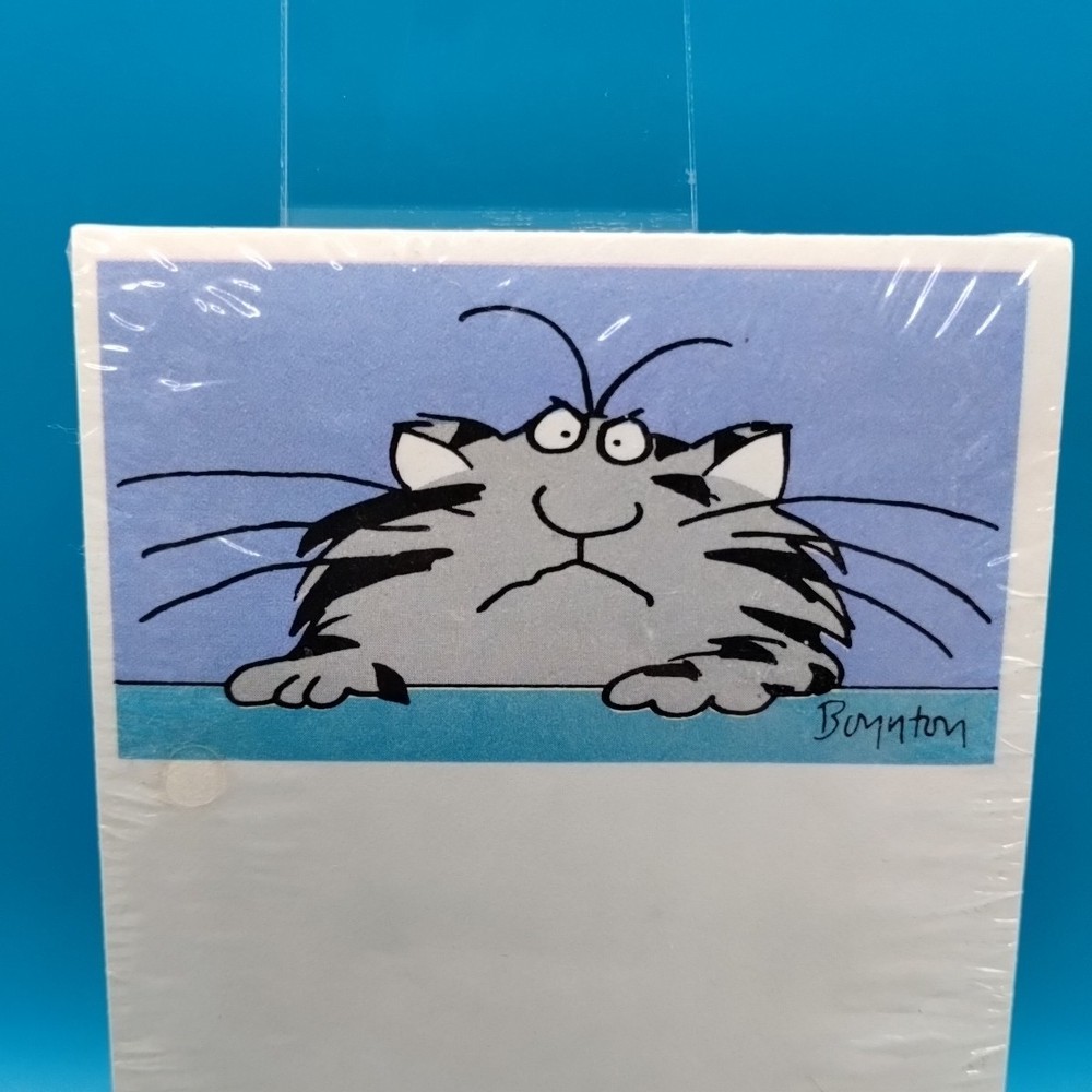Vtg Sandra Boynton Cat Notepad Have A Nice Day Elsewhere Grumpy Sarcastic Sealed