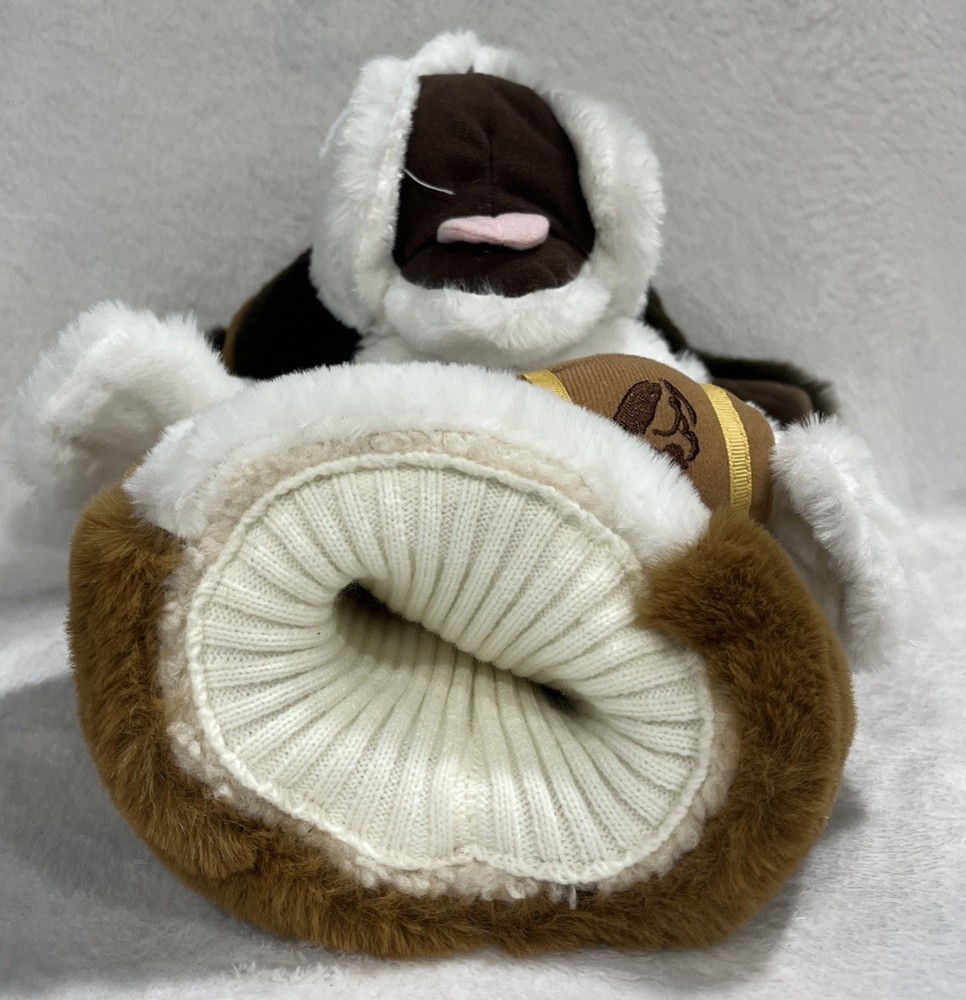 St Bernard Hand Puppet W/Barrel 14"