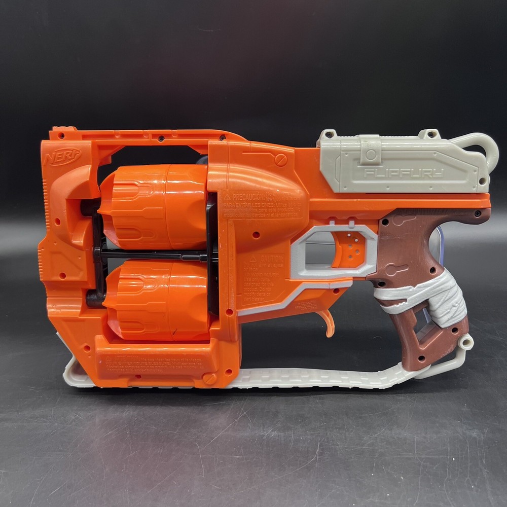 Nerf Zombie Strike Flipfury Nerf Gun Blaster Tested.