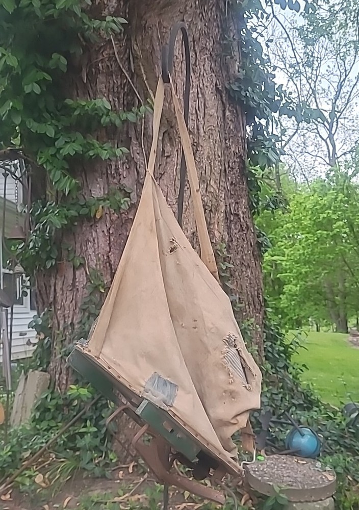 Vintage Broadcast Seed Spreader with Bag & Cyclone Hand Crank