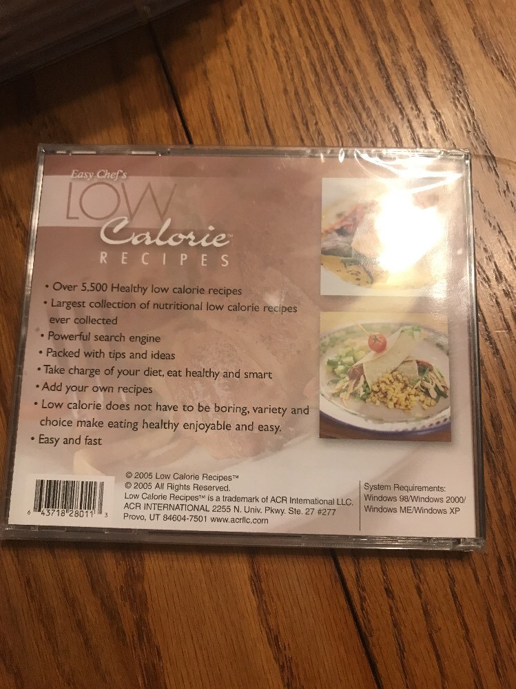 Easy Chef's: Low Calorie Recipes PC CD-ROM for Windows Ships N 24h