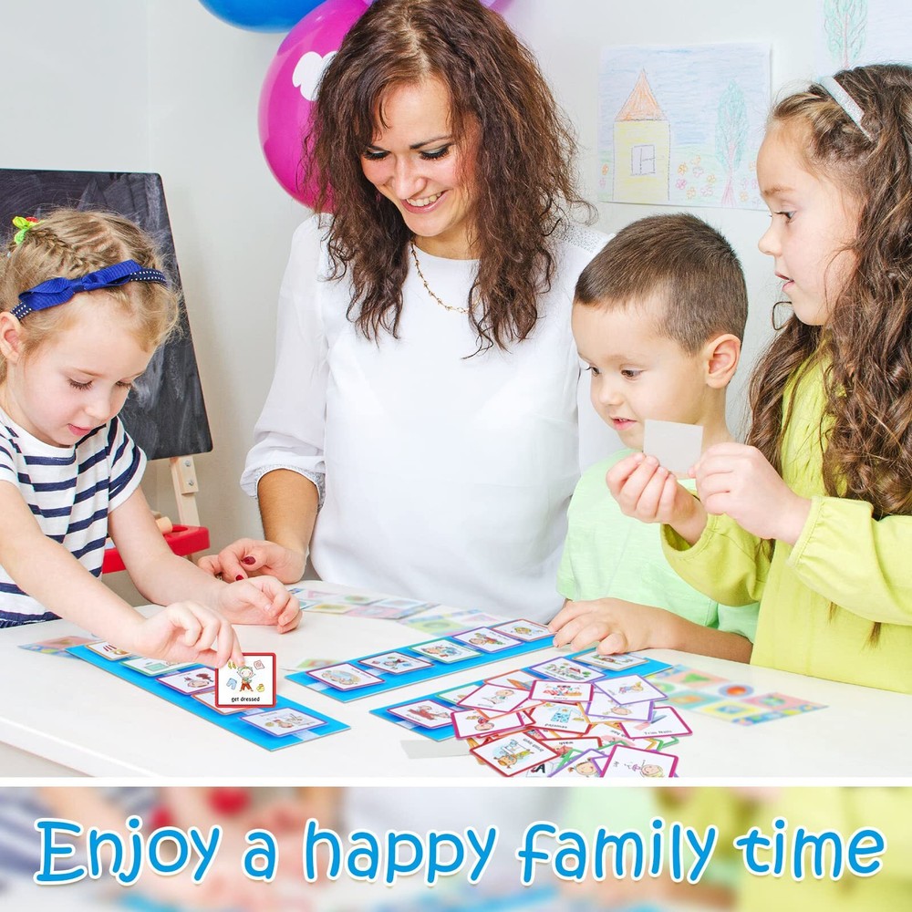 Visual Schedule for Kids with Autism Toddler Daily Routine Chart Schedule Boa...