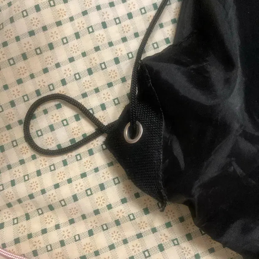 Peace Minus One String Bag with Logo, Black